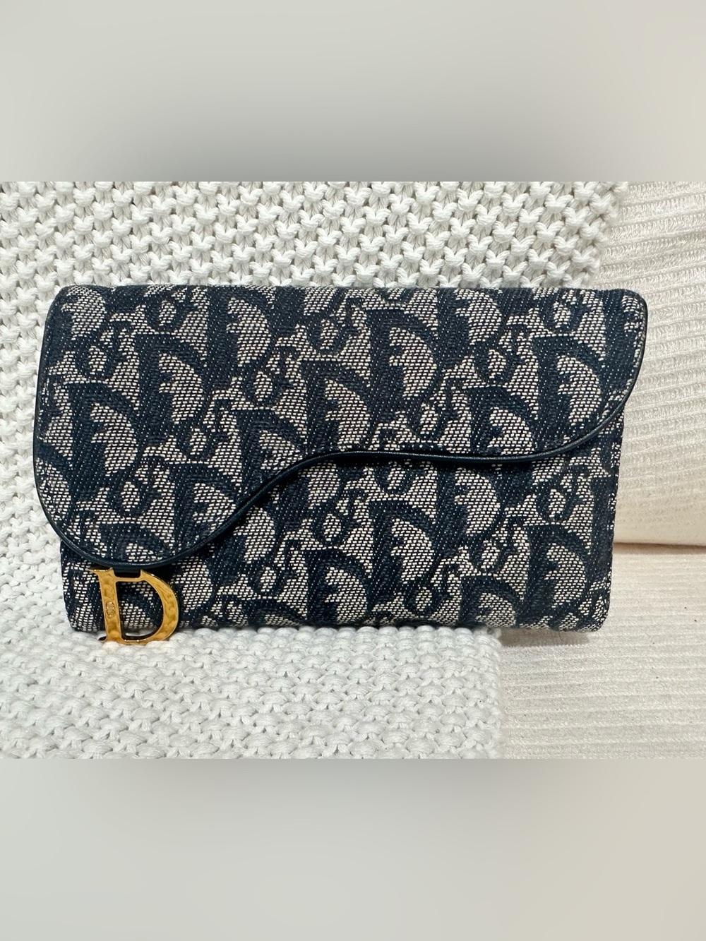 Christian Dior Navy Long Saddle Wallet 💙